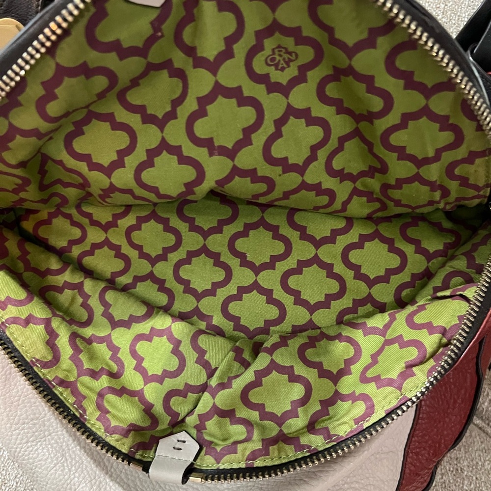 OrYANY Red and White Leather Hobo Bag with Style and Functionality. - Picture 11 of 15